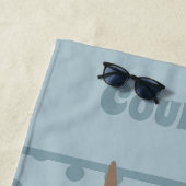 Scottish Highland Cattle Koe Graphic Personalized Strandlaken (In situ)