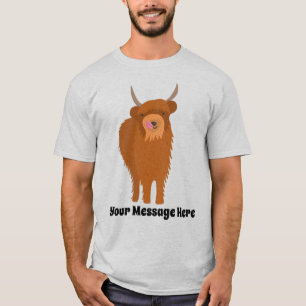 Scottish Highland Cattle Koe Graphic Personalized T-shirt