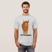 Scottish Highland Cattle Koe Graphic Personalized T-shirt (Voorkant volledig)