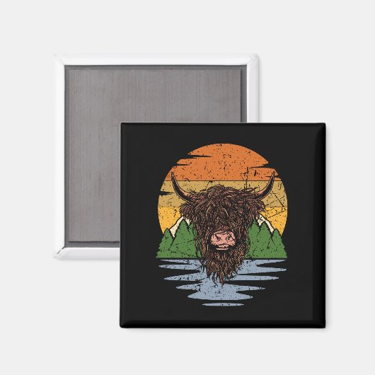 Scottish Highland Cattle Magneet (Voorkant / Achterkant)