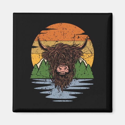 Scottish Highland Cattle Magneet (Voorkant)