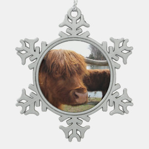 Scottish Highland Cattle ~ Pewter ornament