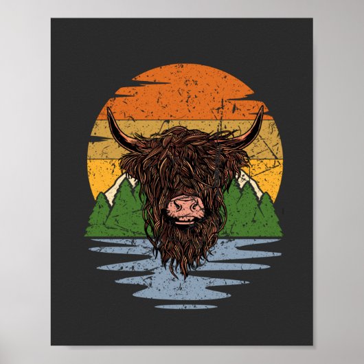 Scottish Highland Cattle Poster (Voorkant)