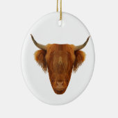 Scottish Highland Cattle Scotland Animal Cow Keramisch Ornament (Rechts)