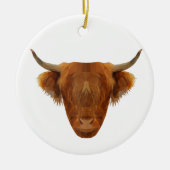 Scottish Highland Cattle Scotland Animal Cow Keramisch Ornament (Voorkant)