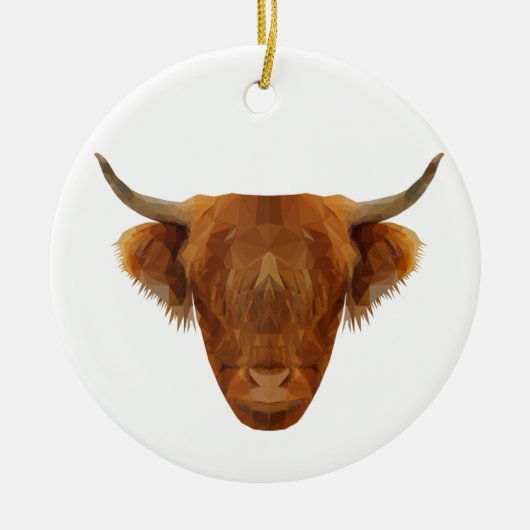Scottish Highland Cattle Scotland Animal Cow Keramisch Ornament (Voorkant)