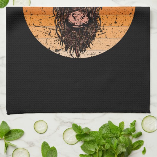 Scottish Highland Cattle Theedoek (Gevouwen)