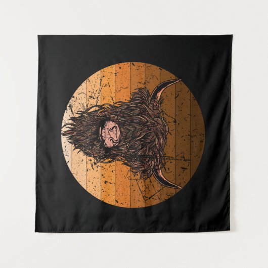 Scottish Highland Cattle Wandkleed (Voorkant (horizontaal))