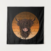Scottish Highland Cattle Wandkleed (Voorkant)