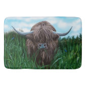 Scottish Highland Cow Badmat (Voorkant)