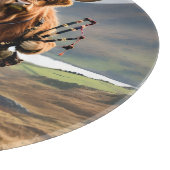 Scottish Highland Cow Bagpiper, Snijplank (Hoek)