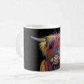 Scottish Highland Cow "BRaVEHEaRT 2" door Shirley  Koffiemok (Voorkant links)
