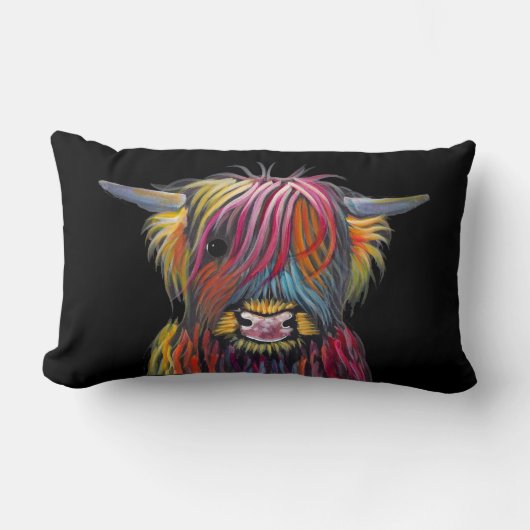 Scottish Highland Cow "BRaVEHEaRT 2" door Shirley  Kussen (Voorkant)