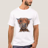 Scottish Highland Cow "BRUCE" T-Shirt (Voorkant)