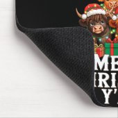 Scottish Highland Cow Christmas Tree Funny Cow Lov Muismat (Hoek)