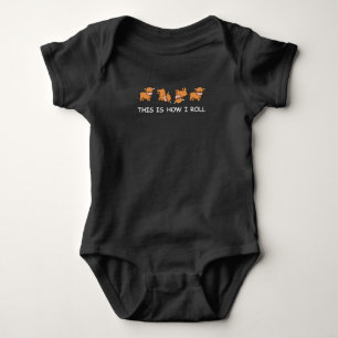 Scottish Highland Cow Gift Dit is hoe ik moet roll Romper