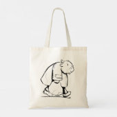 Scottish Highland Cow Goes Shopping Tote Bag (Achterkant)