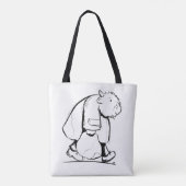 Scottish Highland Cow Goes Shopping Tote Bag (Achterkant)