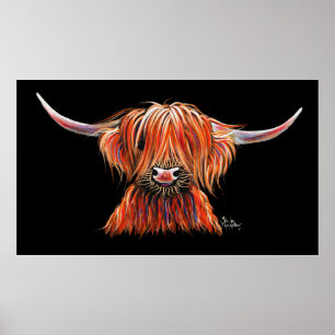 SCoTTiSH HigHLaND CoW ' HaRLeY ' door SHiRLeY Mac Poster