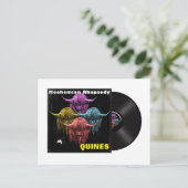 Scottish Highland Cow. Moohemian Rhapsody Briefkaart (Staand voorkant)