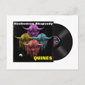 Scottish Highland Cow. Moohemian Rhapsody Briefkaart (Voorkant)