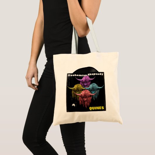 Scottish Highland Cow. Moohemian Rhapsody Tote Bag (Voorkant (product))