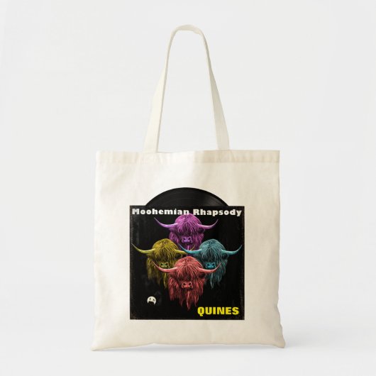 Scottish Highland Cow. Moohemian Rhapsody Tote Bag (Voorkant)