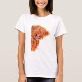 Scottish Highland Cow PEEKABOO' Womens T-Shirt Top (Voorkant)