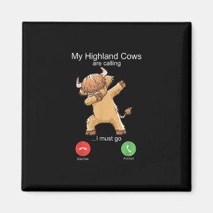 Scottish Highland Cow roept Magneet