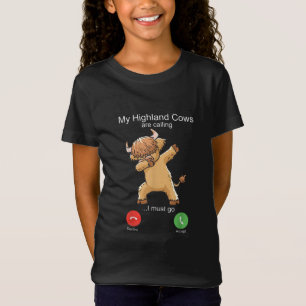 Scottish Highland Cow roept T-shirt