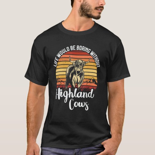 Scottish Highland Cow Scotland  Highlander Cattle  T-shirt (Voorkant)