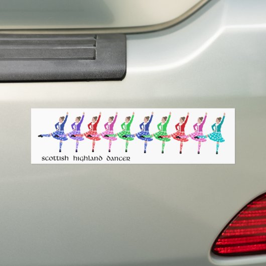 Scottish Highland Dance Line Bumpersticker (Op auto)