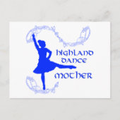 Scottish Highland Dance Moeder - Blauw Briefkaart (Voorkant)