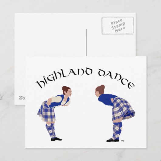 Scottish Highland Dance Reel Briefkaart (Voorkant / Achterkant)