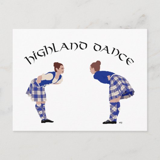 Scottish Highland Dance Reel Briefkaart (Voorkant)