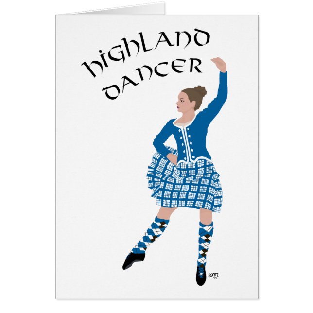 Scottish Highland Dancer - Blauwgroen (Voorkant)