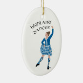 Scottish Highland Dancer - Blauwgroen Keramisch Ornament (Rechts)