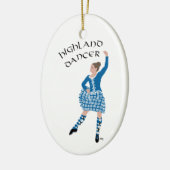 Scottish Highland Dancer - Blauwgroen Keramisch Ornament (Links)