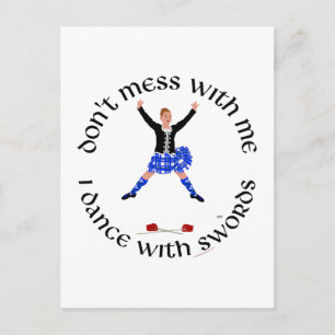 Scottish Highland Dancer Briefkaart