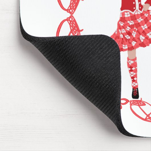 Scottish Highland Dancer Celtic Knotwork Red Muismat (Hoek)