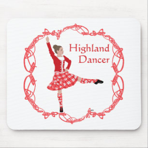 Scottish Highland Dancer Celtic Knotwork Red Muismat