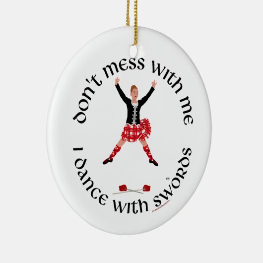Scottish Highland Dancer Keramisch Ornament (Rechts)