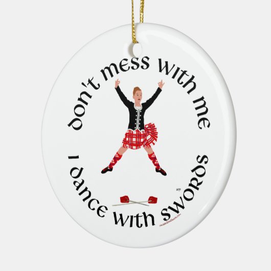 Scottish Highland Dancer Keramisch Ornament (Links)