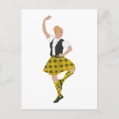 Scottish Highland Dancer MacLeod Tartan Briefkaart (Voorkant)