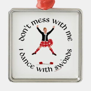 Scottish Highland Dancer Metalen Ornament