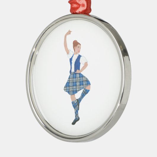 Scottish Highland Dancer - Nbad Pset Metalen Ornament (Links)
