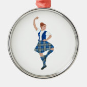 Scottish Highland Dancer - Nbad Pset Metalen Ornament (Voorkant)