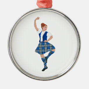 Scottish Highland Dancer - Nbad Pset Metalen Ornament
