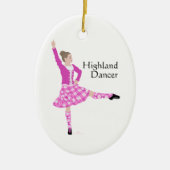 Scottish Highland Dancer Pink Keramisch Ornament (Voorkant)