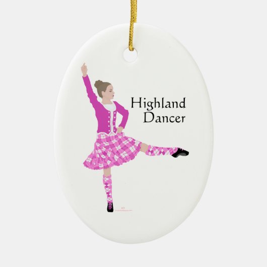 Scottish Highland Dancer Pink Keramisch Ornament (Voorkant)